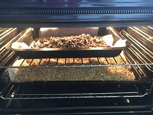 toasting the granola